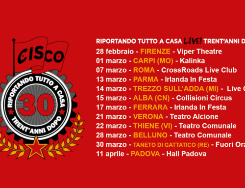 Altre date confermate per il nuovo tour di “Riportando tutto a casa 30 anni dopo” ! 11 aprile PADOVA !